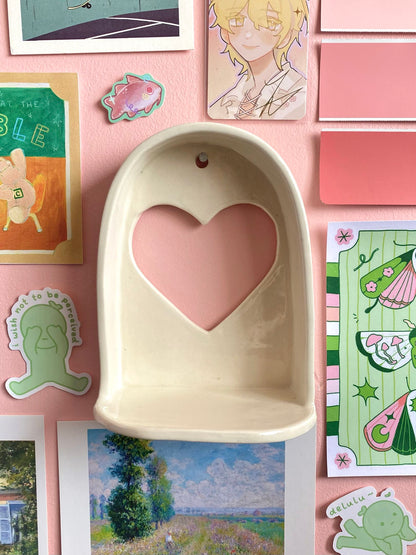 Large Heart Cut-Out Wall Shelf