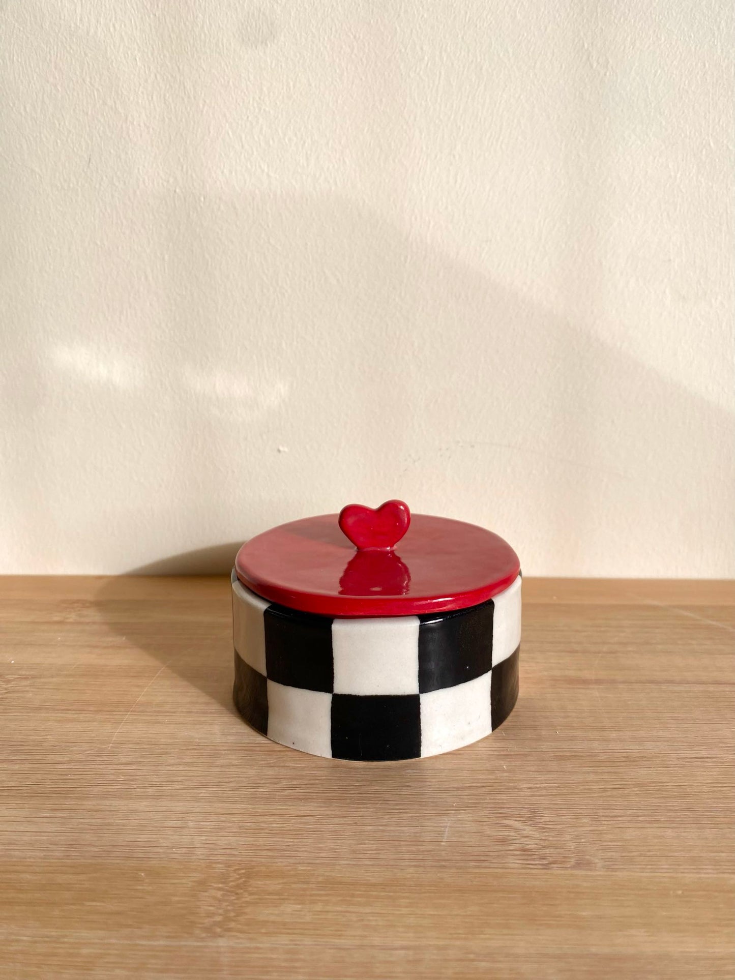 Checkered Heart Jar