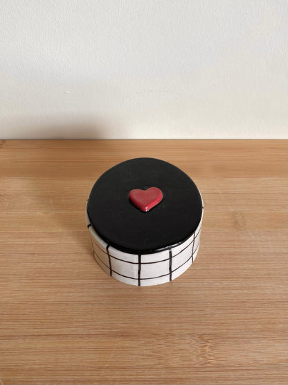 Grid Heart Jar