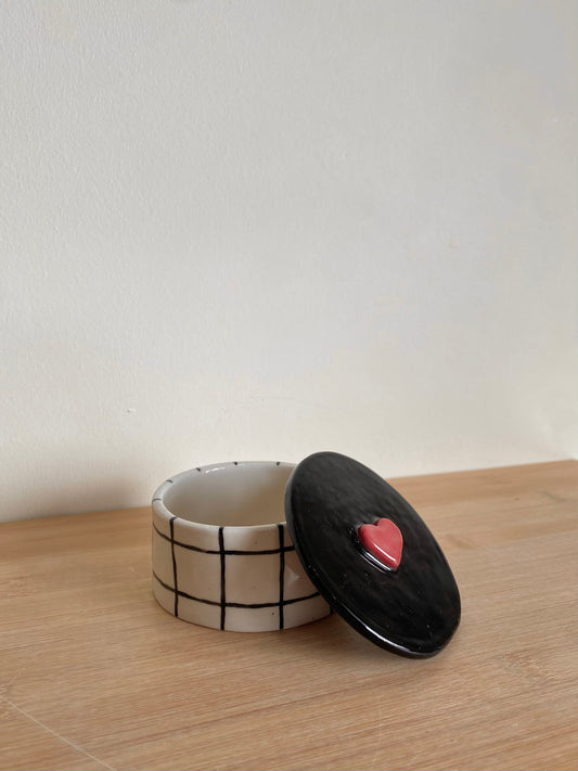 Grid Heart Jar