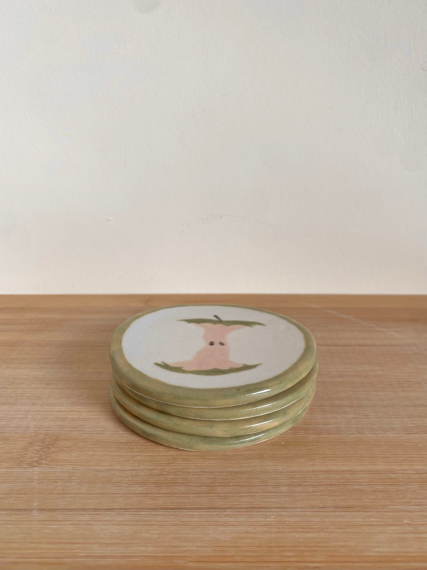 Green Apple Coaster Set