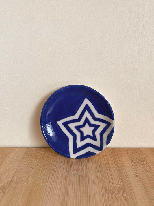 Small Blue Star Dish
