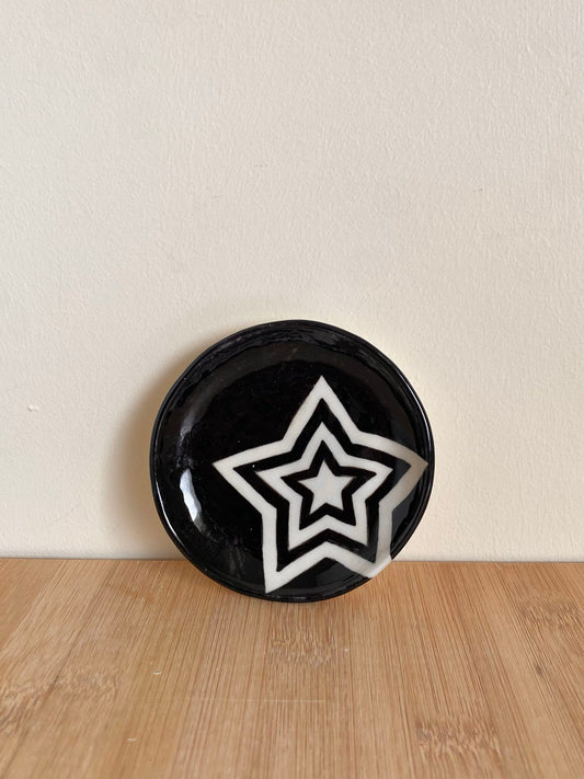 Small Black Star Dish