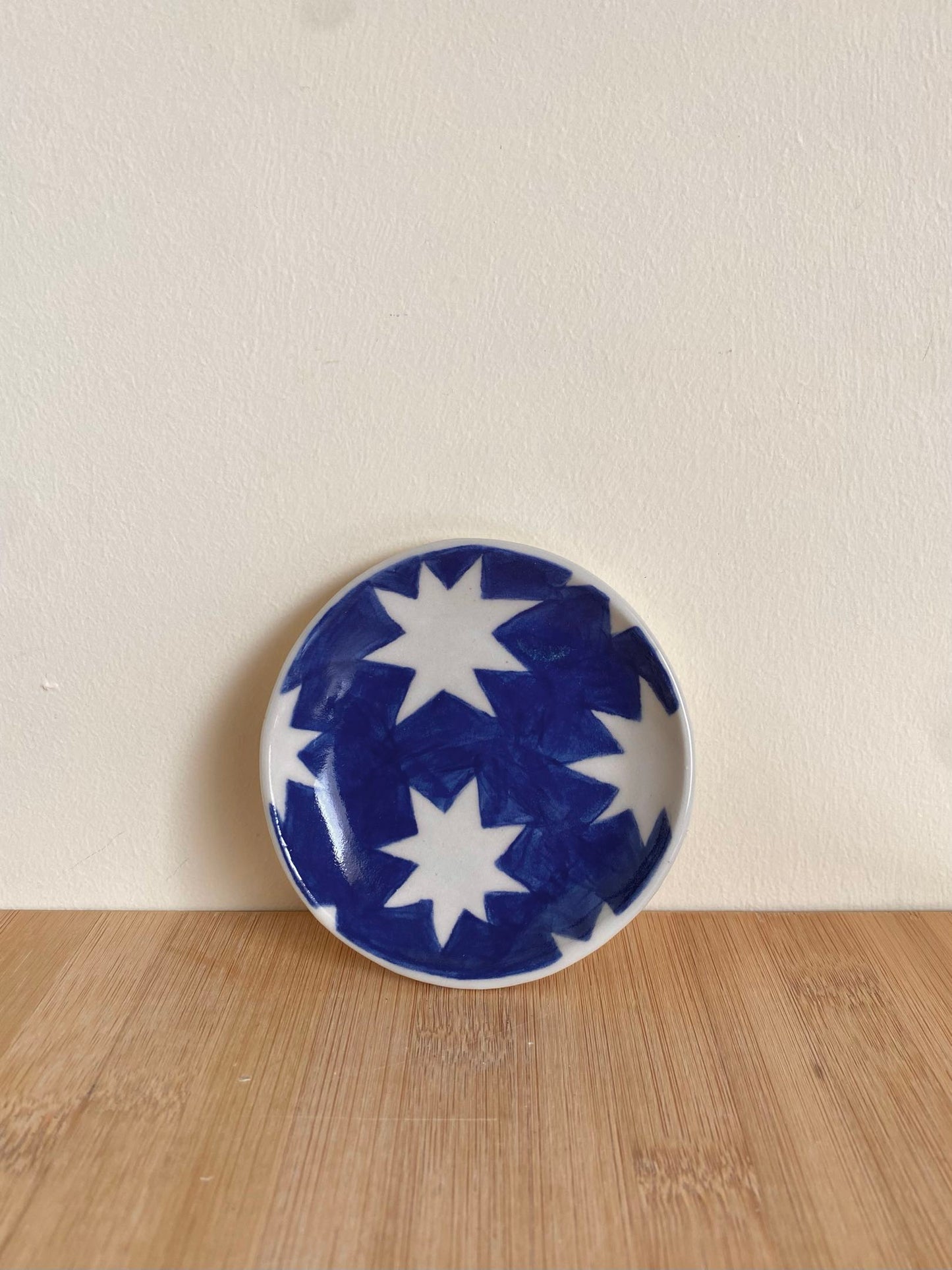 Small Blue Negative Star Dish