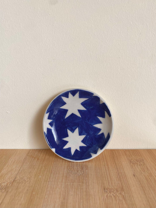 Small Blue Negative Star Dish