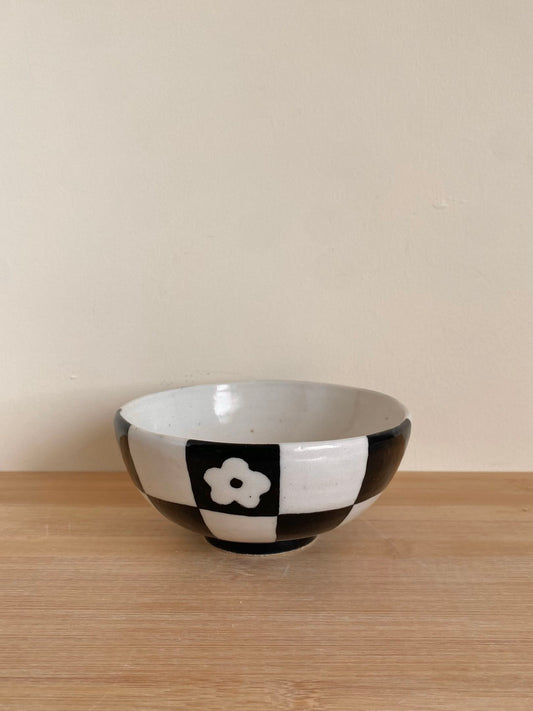 Checkered Flower Bowl