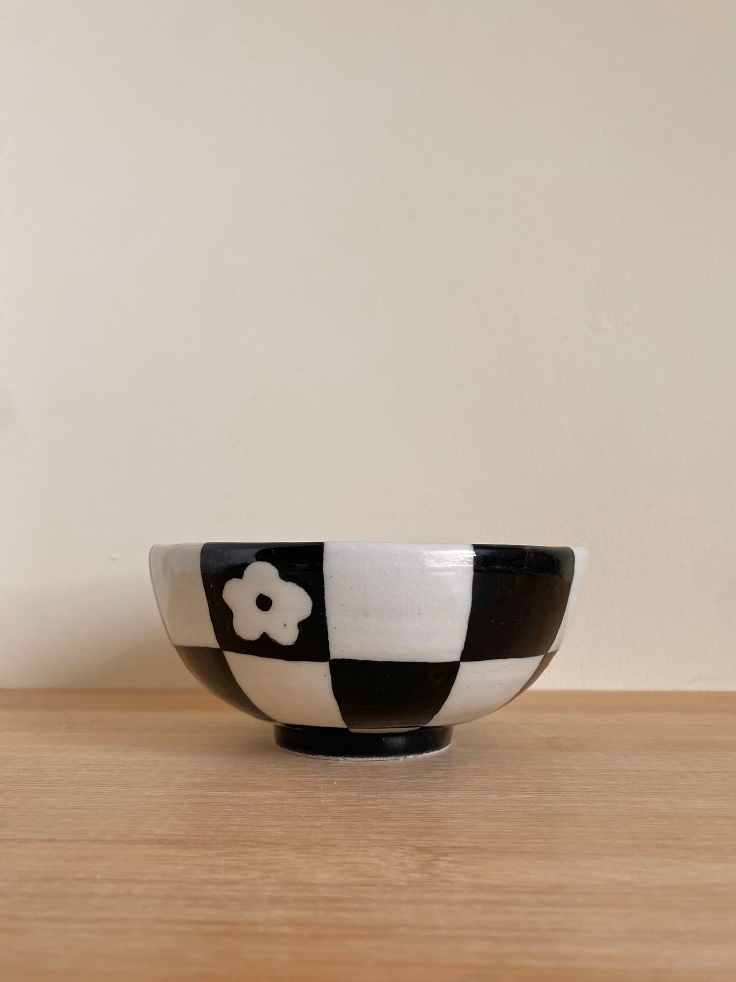 Checkered Flower Bowl