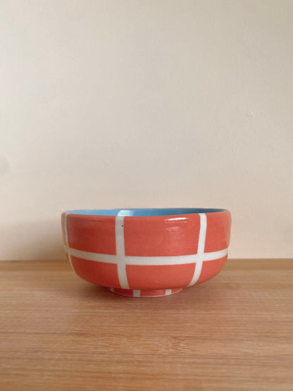 Coral + Blue Bowl