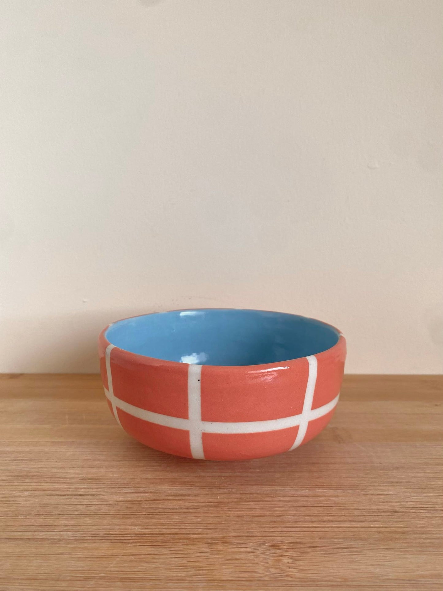 Coral + Blue Bowl