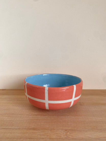 Coral + Blue Bowl