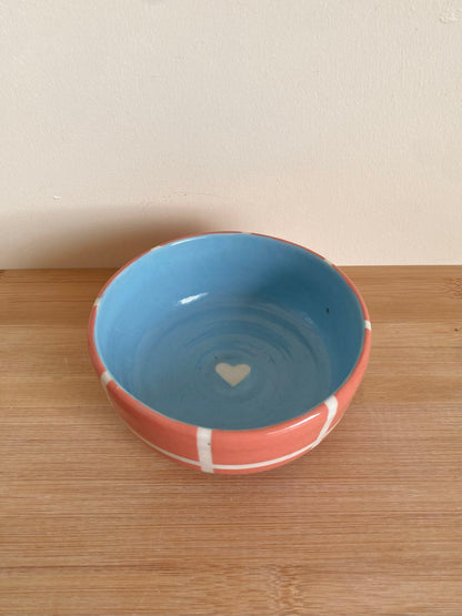 Coral + Blue Bowl