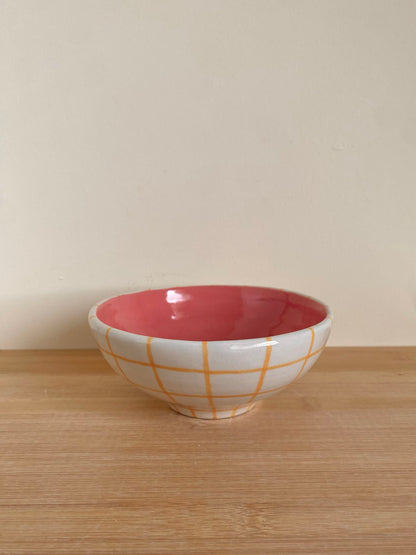 Yellow Grid Bowl