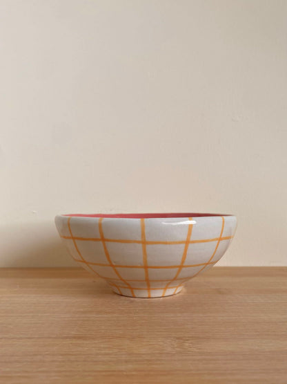 Yellow Grid Bowl
