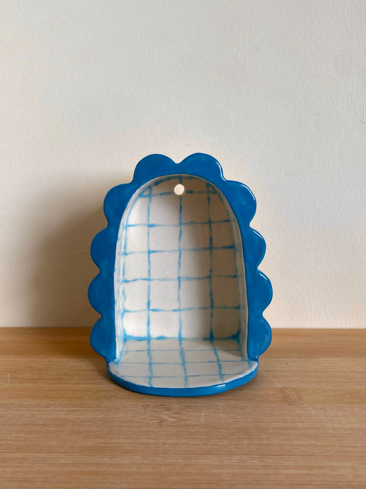 Small Blue Wall Shelf