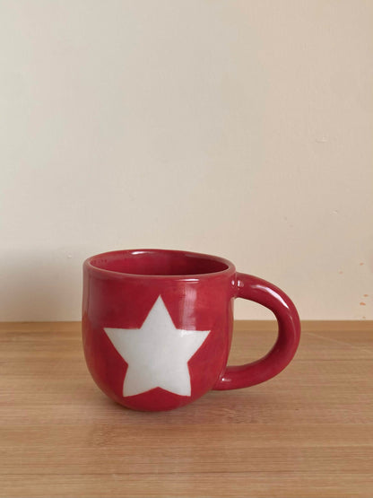 Reverse Red Star Mug
