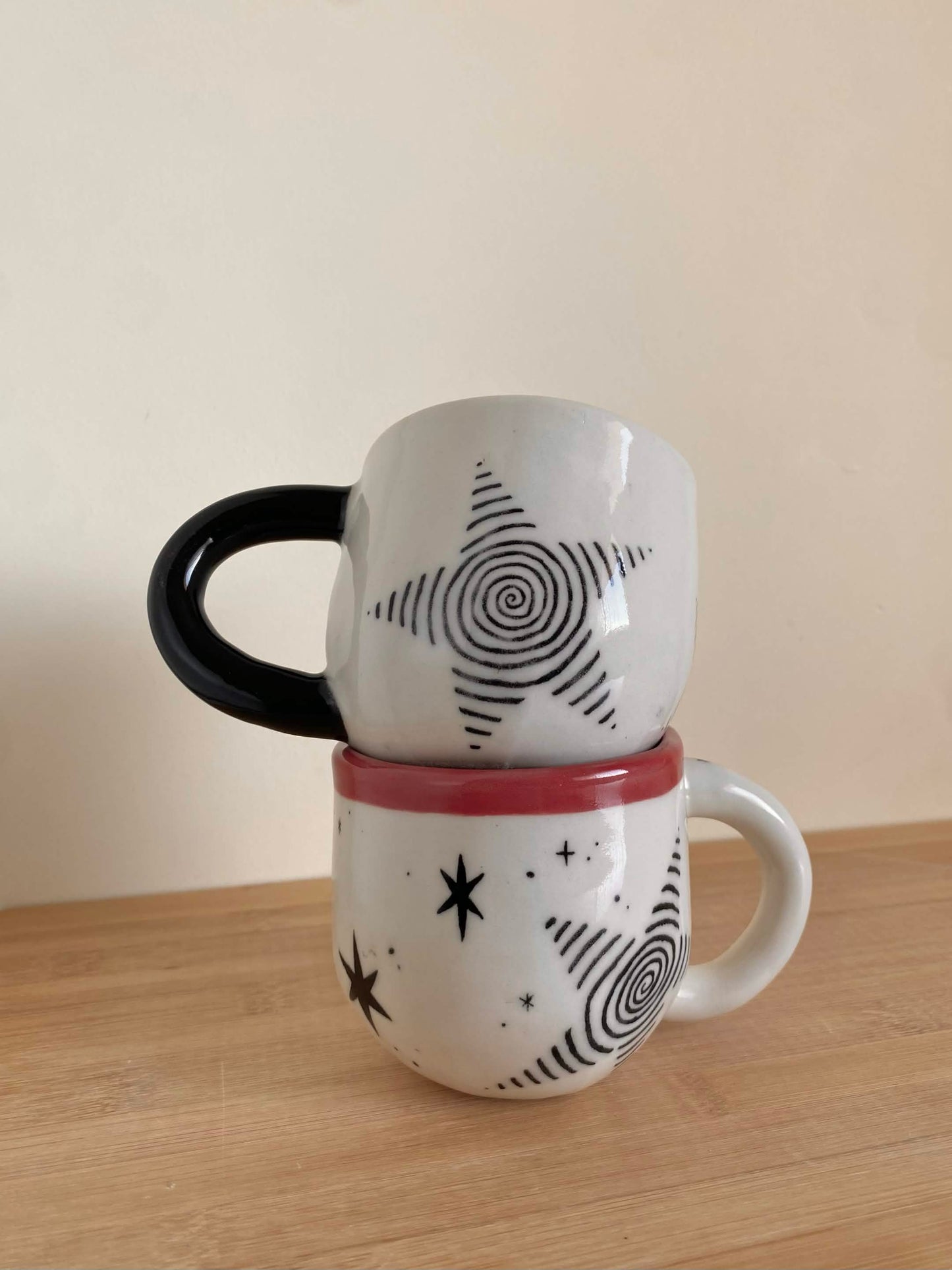 Black Spiral Star Mug