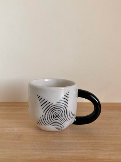 Black Spiral Star Mug