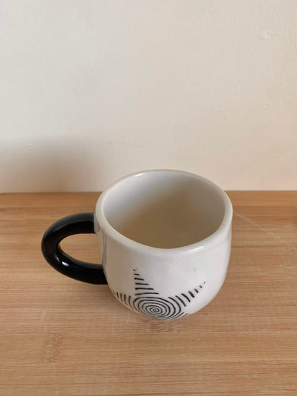 Black Spiral Star Mug