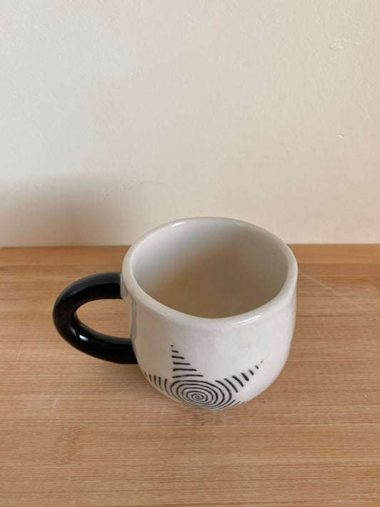 Black Spiral Star Mug